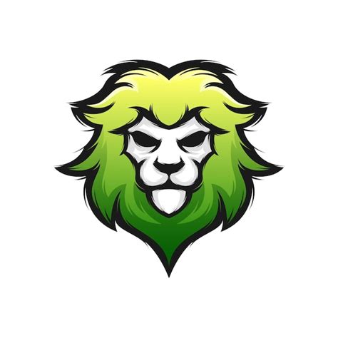 Premium Vector | Green lion logo