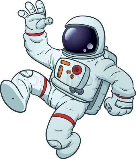 Cartoon astronaut floating. Vector ... | Stock vector | Colourbox