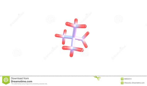 Neopentane Molecular Structure Isolated on White Stock Illustration - Illustration of molecular ...