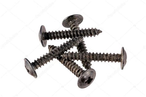 Black wood screws on a white background — Stock Photo © ianlangley #85637456