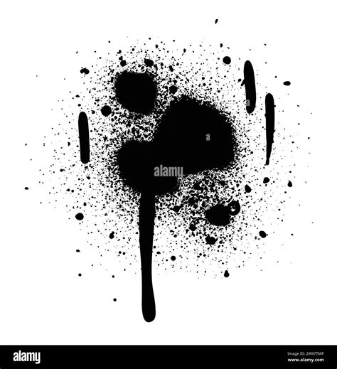 Spray Paint Abstract Vector Elements isolated on White Background. Lines and Drips Set. Street ...