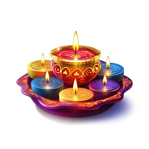 Happy Diwali illustration Of Burning Diya On Happy Diwali Diwali ...