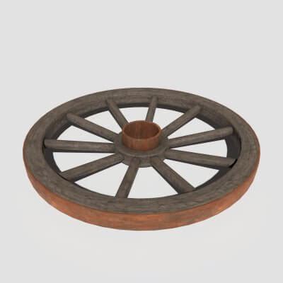 Cart Wheel - 3D Model by kambur