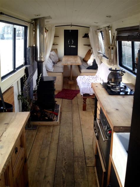 1976 47ft cruiser stern narrowboat More Canal Boat Interior, Boat Interior Design, Boat House ...