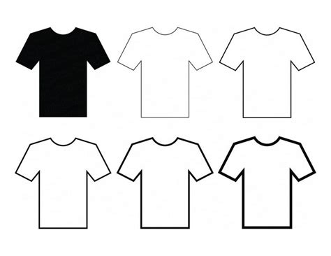 T-shirt SVG Bunlde, T-shirt Clipart, T-shirt SVG, T-shirt Outline SVG, T-shirt Files for Cricut ...