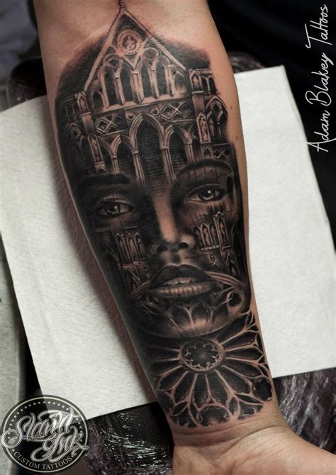 Woman/Cathedral | Church tattoo, Inside bicep tattoo, Bicep tattoo