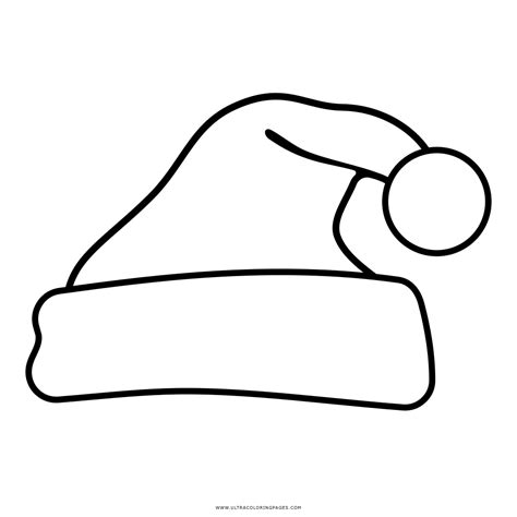 Printable Santa Hat Coloring Page