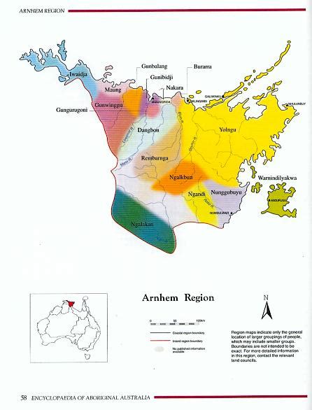 Manikay.Com - Linguistic/cultural units in part of Arnhem Land