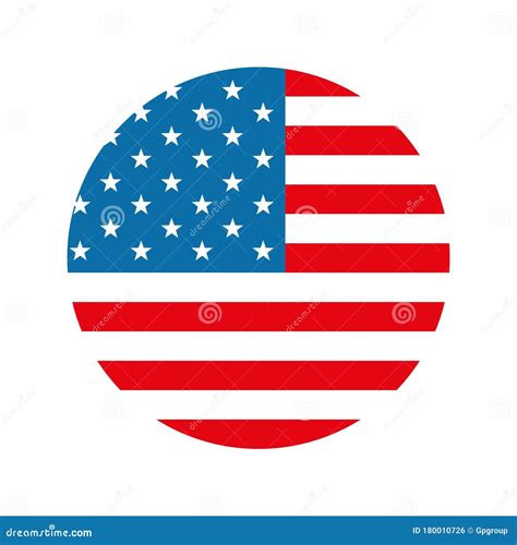 Isolated Usa Flag Circle Flat Style Icon Vector Design Stock Vector - Illustration of nation ...