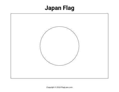 Free printable Japan flag coloring page. Download it at https://flaglane.com/coloring-page ...