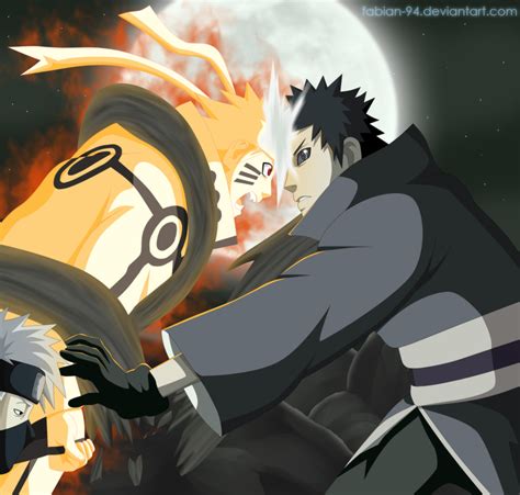 Wallpaper Naruto Vs Obito - Anime Full HD Wallpaper