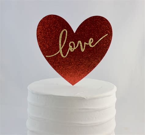 Love Heart Cake Topper - Peter Brown Bruidstaart