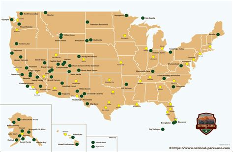 Map Of National Parks In Usa - Amara Bethena