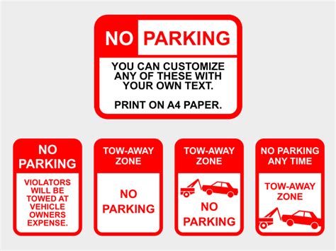 Printable Free Printable No Parking Signs - PRINTABLE TEMPLATES