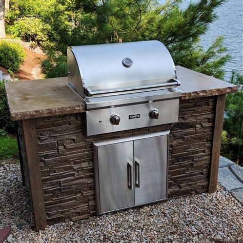 Coyote Ready-To-Assemble 5 Ft Outdoor Kitchen Island With 28-Inch C ...