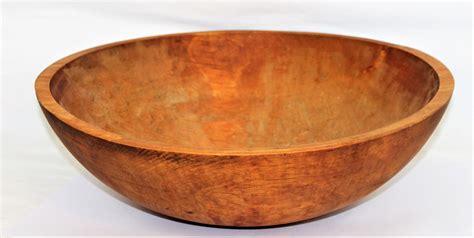 Vintage Wood Dough Bowl, Solid Maple Bowl with Dough Knife, Center Piece Decor