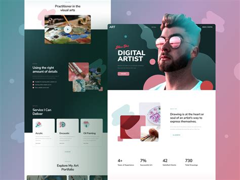 Artist Portfolio Website by Laaqiq on Dribbble