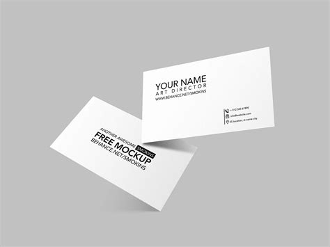 Free 2 Business Cards Mockup (PSD)