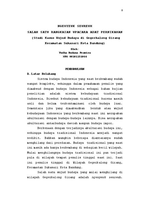 (PDF) NGEUYEUK SEUREUH SALAH SATU RANGKAIAN UPACARA ADAT PERNIKAHAN ...