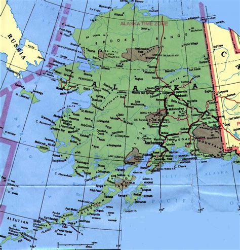 Alaska Map - TravelsFinders.Com