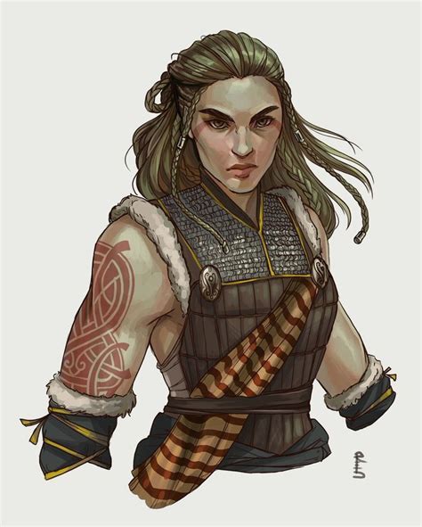 female human barbarian | Character art, Character portraits, Dungeons and dragons characters