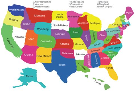 map of usa with states | USA States Map, US States Map, America States Map, States Map of The ...