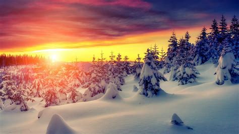 Snow Sunset Wallpapers - Top Free Snow Sunset Backgrounds - WallpaperAccess