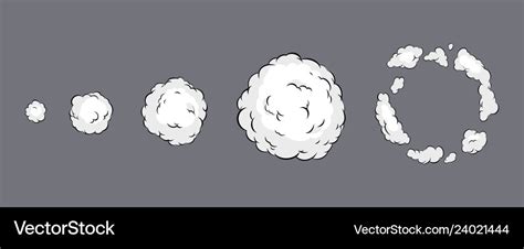 Smoke explosion animation Royalty Free Vector Image