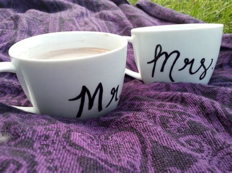 Items similar to Mr. & Mrs. Personalized Cappuccino Mugs on Etsy