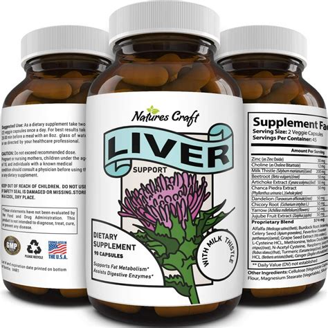 Best Liver Supplements with Milk Thistle - Artichoke - Dandelion Root Support Healthy Liver ...