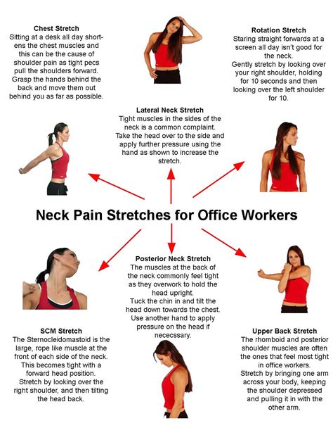 Best Exercises For Neck Pain Relief - Exercise Poster