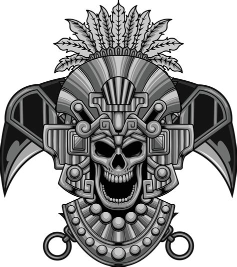 Aztec Eagle Warrior Skull