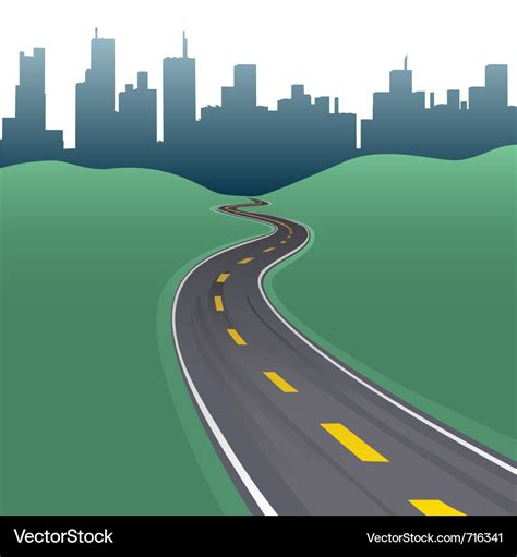 Highway path Royalty Free Vector Image - VectorStock