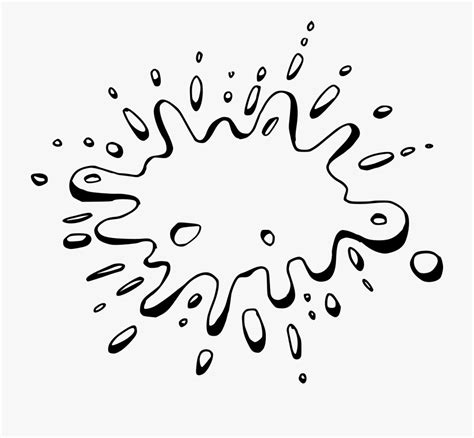 Splash clipart black and white, Splash black and white Transparent FREE for download on ...