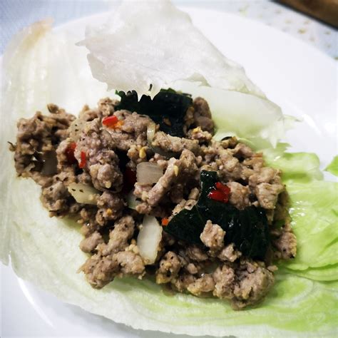 PORK LARB LETTUCE WRAPS - Cooking Is Like Love