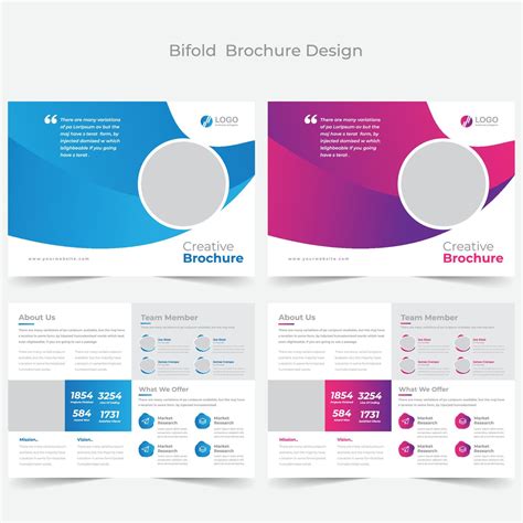 Bifold Brochure Template 13740191 Vector Art at Vecteezy