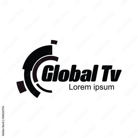 Global tv logo design illustration Stock Vector | Adobe Stock