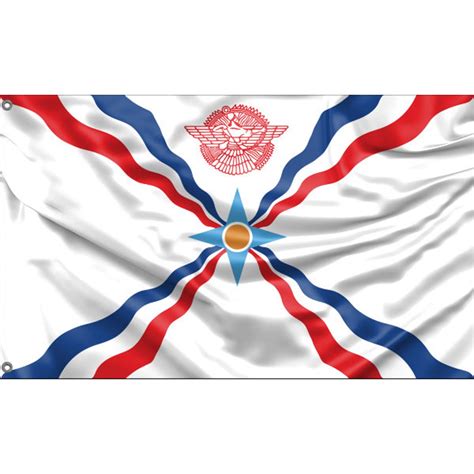 Flag of the Assyrian People Unique Design Print High Quality Materials 5 Sizes Made in EU - Etsy