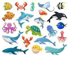 Watercolor Sea Creatures Clipart, Sea Animals Svg, Under The Sea Clip Art Ocean Life ...