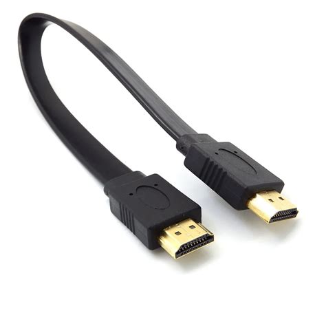 100mbps Network Transmission HDMI Cable Full HD Short HDMI Male to Male Plug Flat Cable Cord for ...