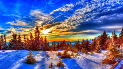 Winter Sunset HD Wallpaper (50+ images)