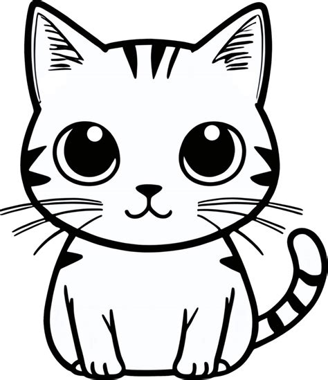 A close-up of a black and white cat drawing, a round minimalist behind. AI-Generative 26565231 PNG