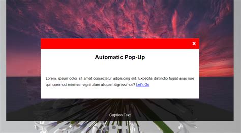 How to create Automatic Popup Window using HTML & JavaScript Code