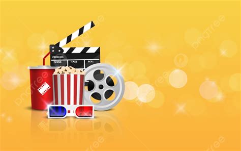 Movie Film Banner Design Template Background, Movie, Corn, Popcorn Background Image And ...