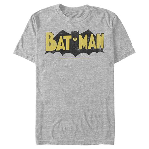 Batman - Men's Batman Logo Vintage Graphic Tee Athletic Heather Medium - Walmart.com - Walmart.com