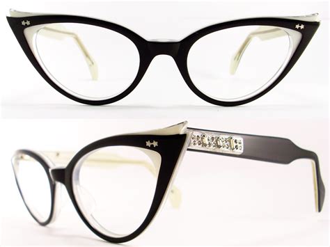 Vintage Eyeglasses Frames Eyewear Sunglasses 50S: VINTAGE 50s CAT EYE GLASSES SUNGLASSES FRAME ...