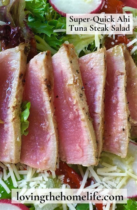 Super-Quick Ahi Tuna Steak Salad - Loving the Home Life