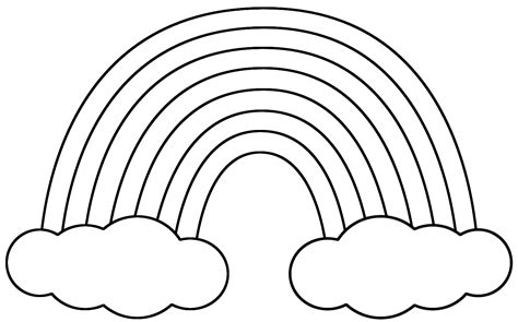 Rainbow black and white coloring page free cliparts – Clipartix