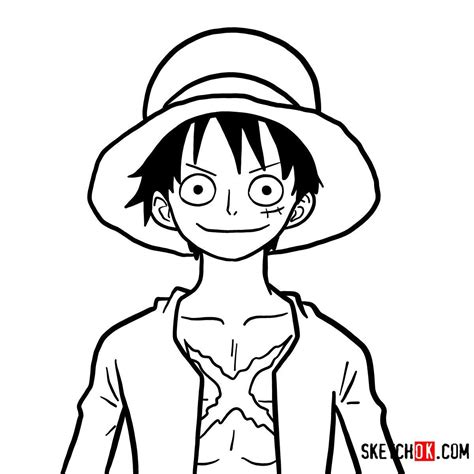 How to draw Monkey D. Luffy face | One Piece | Easy drawings, Joker art drawing, Anime drawings