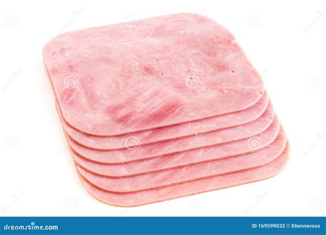 Sliced ham stock photo. Image of boiled, white, cooked - 169599032